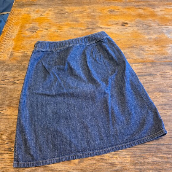 ANN TAYLOR Blue Denim Skirt Size 4 - Picture 1 of 6